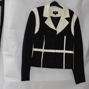 Black & Cream Structured Jacket SZ XL Studio Point